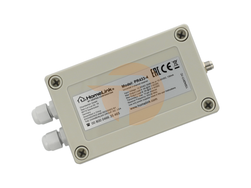 Receiver Chamberlain PR433-4 2chan homelink