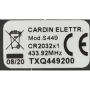 Handzender Cardin TXQ449200 met 2 kanalen