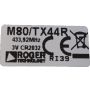 Remote Roger M80TX44R label