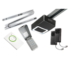 Garagedeuraandrijving Berner GA106 met 3-delige rails SG-M3, 2x afstandsbediening BSH240, binnendrukknop BHS622 & codepaneel BHS491
Berner GA106 garage door opener with 3-part rail SG-M3, 2x remote control BSH240, indoor push button BHS622 & code panel B