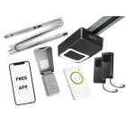 Garagedeuraandrijving Berner GA106 met 3-delige rails SG-M3, 2x afstandsbediening BSH240, binnendrukknop BHS622 & codepaneel BHS491
Berner GA106 garage door opener with 3-part rail SG-M3, 2x remote control BSH240, indoor push button BHS622 & code panel B