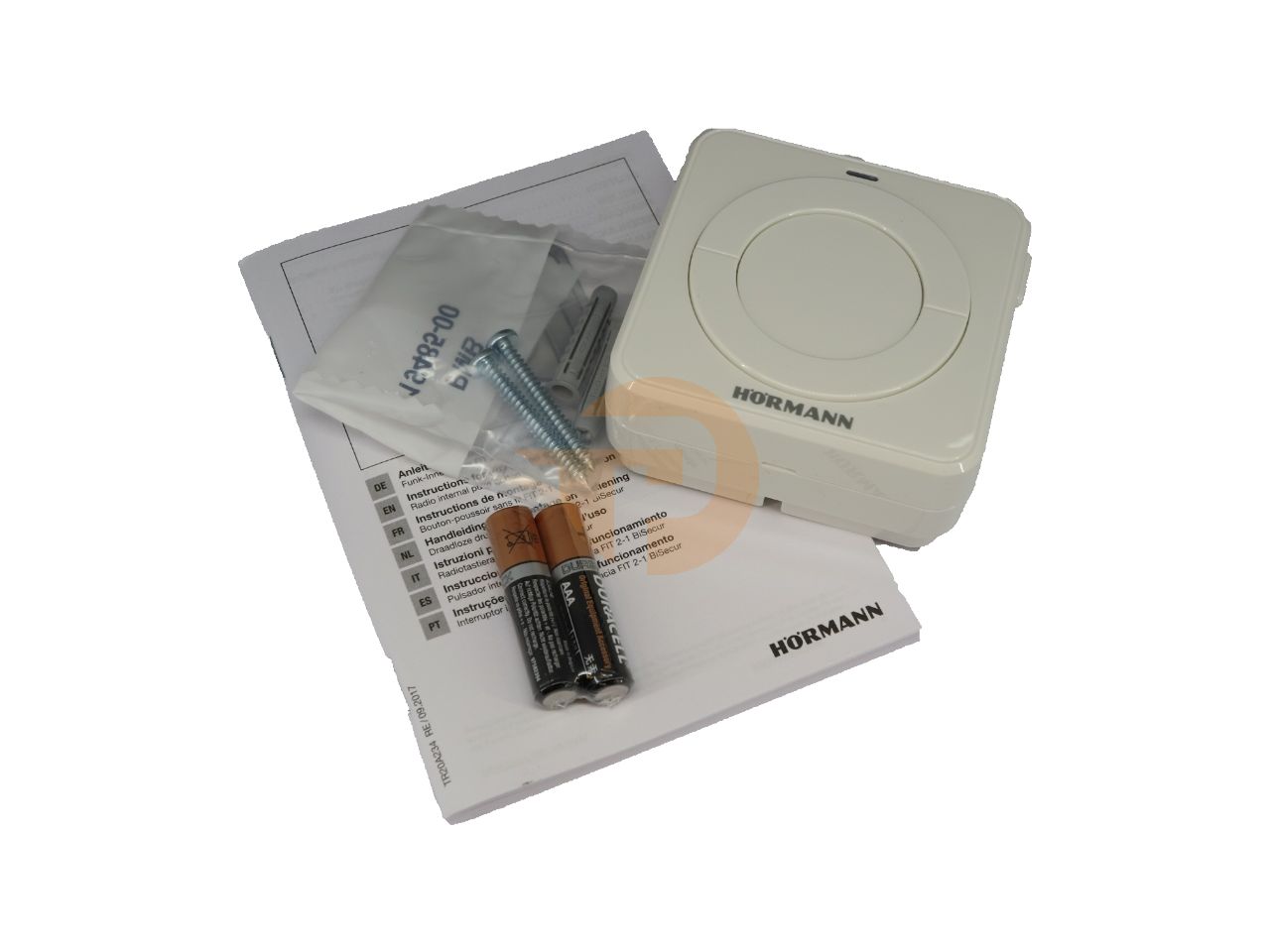Hörmann Wireless inner button FIT 4 BS (four key functions, white, intuitive control, remote control, Smart Home) 4511822