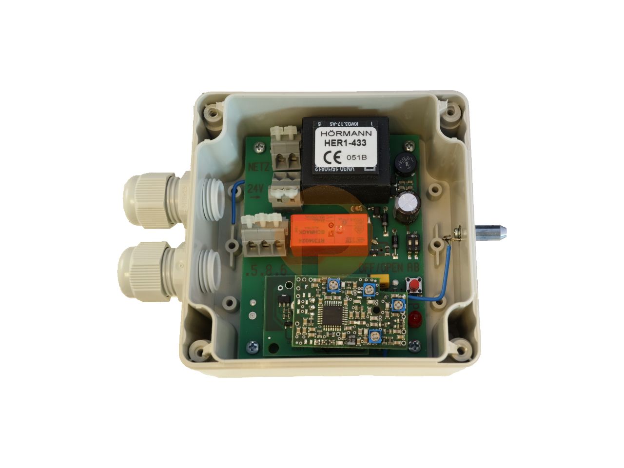 Homrann ontvanger HE1-US 868.30 mHz 1-kan. 437404