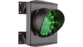 ASF25L1V Apollo verkeerslicht met LED groen 24V. Aluminium behuizing met groene lens van 120mm en een LED-kaart met 25 LED's.