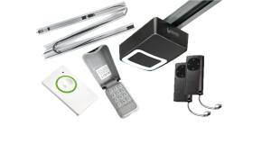 Garagedeuraandrijving Berner GA106 met 3-delige rails SG-M3, 2x afstandsbediening BSH240, binnendrukknop BHS622 & codepaneel BHS491
Berner GA106 garage door opener with 3-part rail SG-M3, 2x remote control BSH240, indoor push button BHS622 & code panel B