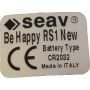 SEAV BeHappy RS1 remote label