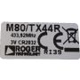 Remote Roger M80TX44R label