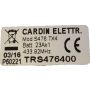 Cardin S476 TX4 (TRS476400) label 2