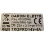 Industrial Remote TXQPRO449-4A Cardin label