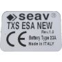 Handzender SEAV TXS ESA new remote control label