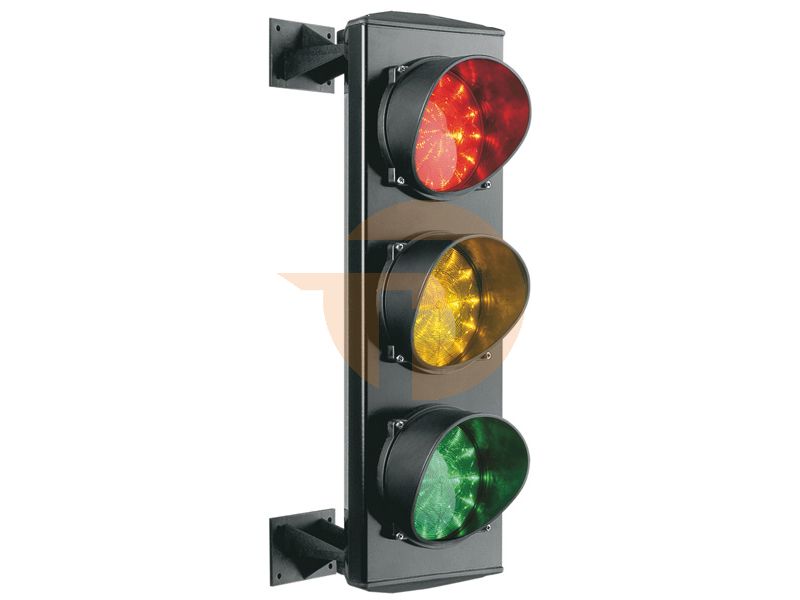 Verkeerslicht 3-delig rood, geel en groen (LED) 24V