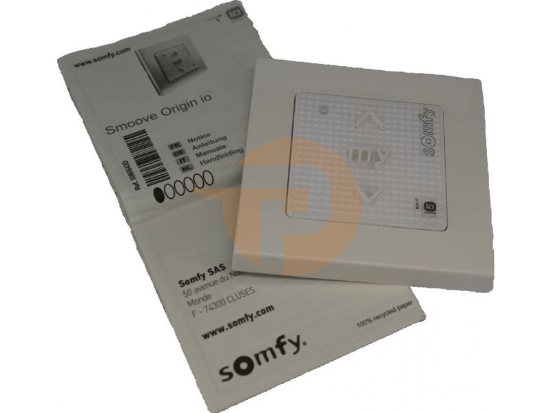 Wall transmitter Somfy Smoove Origin IO with 1 channel Parkeerapparatuur.nl